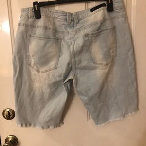 Jean distressed shorts